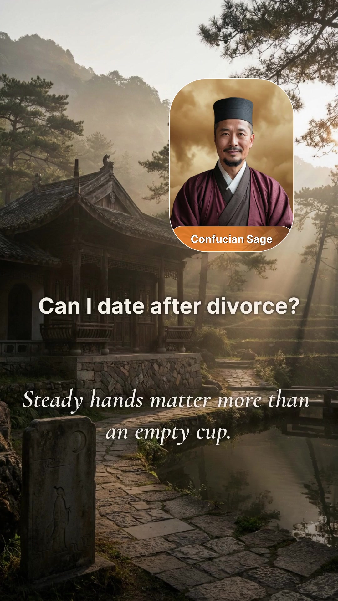 A person with steady hands pouring tea into a ceramic cup, symbolizing readiness to date after divorce with care and presence